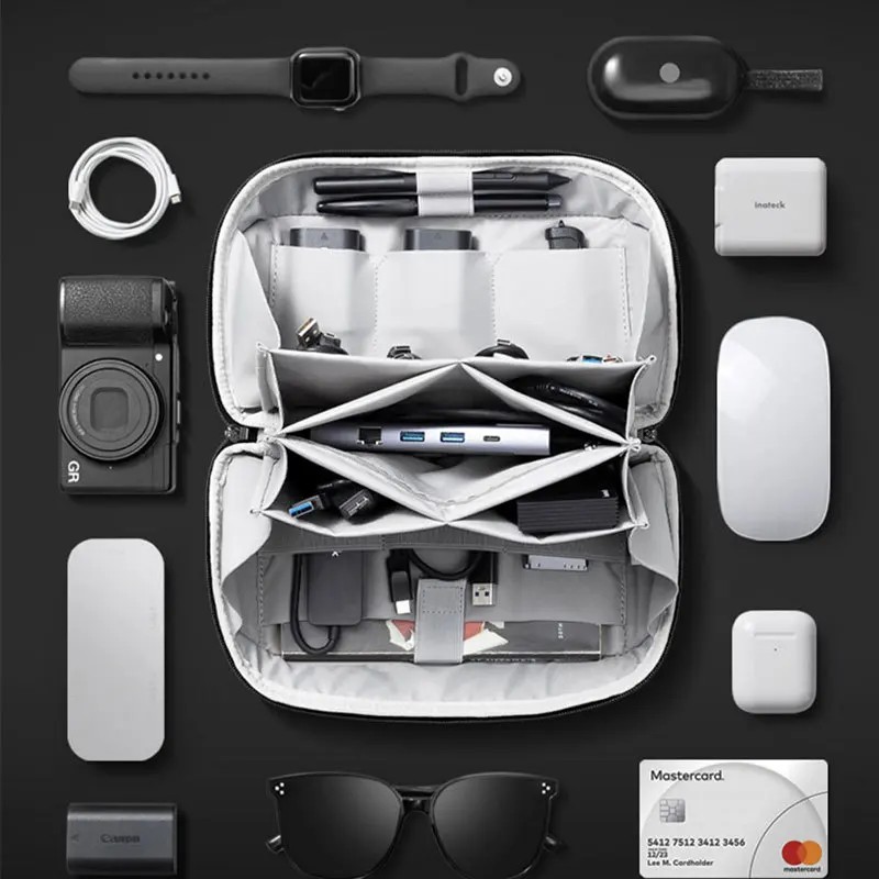 Men'S Accessories Pouch - Bolsa multifuncional para accesorios digitales, mejorada,