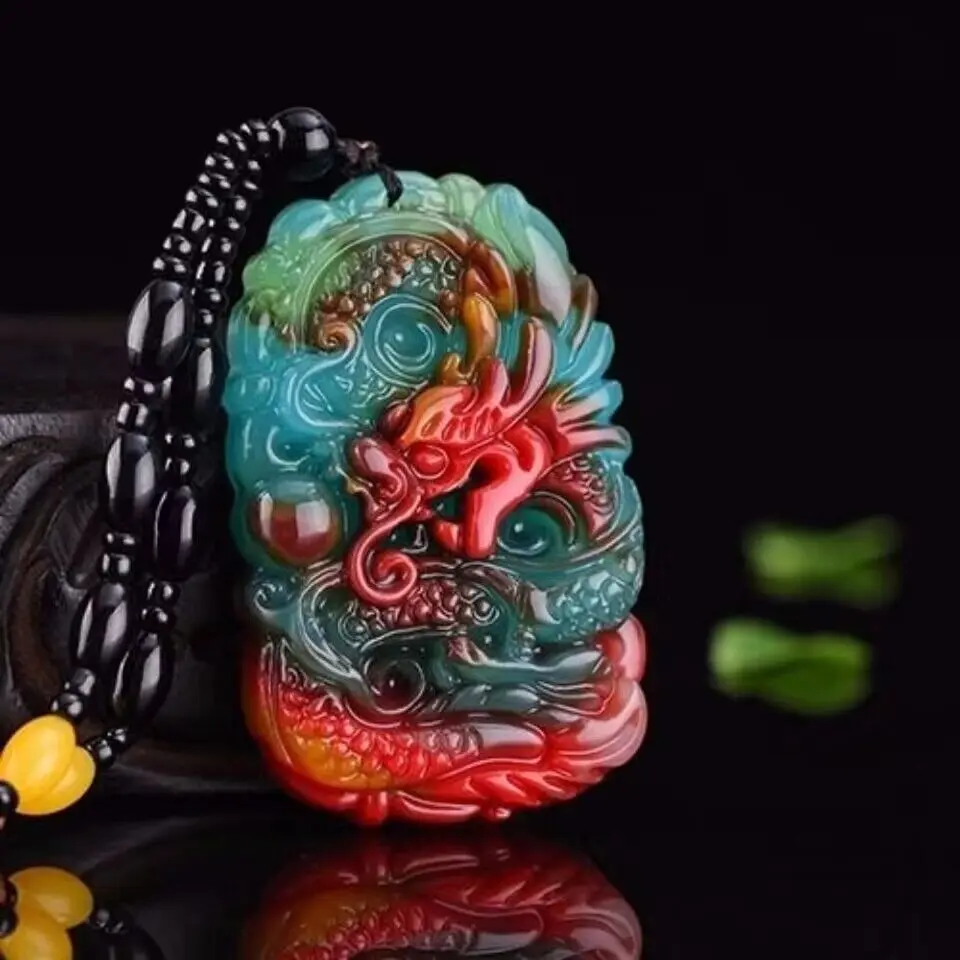 Men Accessories Necklace - Collar con colgante de dragón de