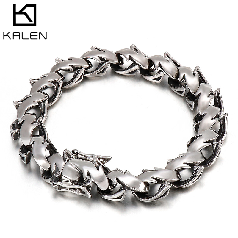 Men Accessories Bd - KALEN-pulsera gruesa pulida para hombre, accesorios