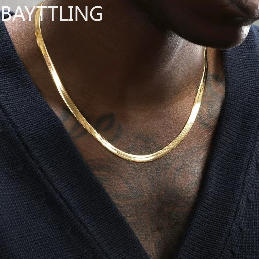 Men'S Accessories Trending - Collar de cadena de serpiente plana