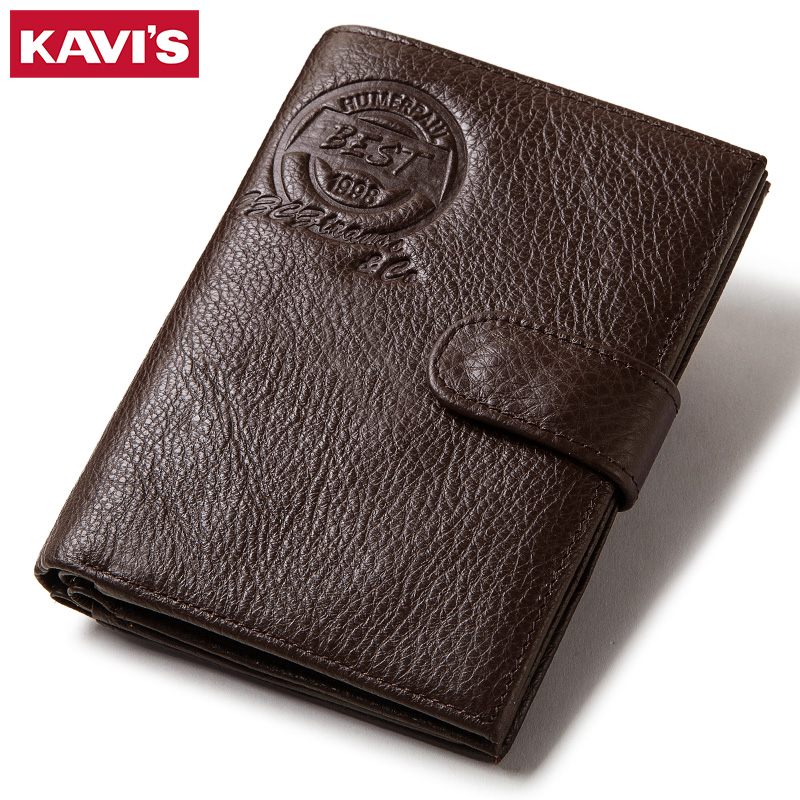 Coin Holder Men - KAVIS-cartera de cuero genuino para hombre,