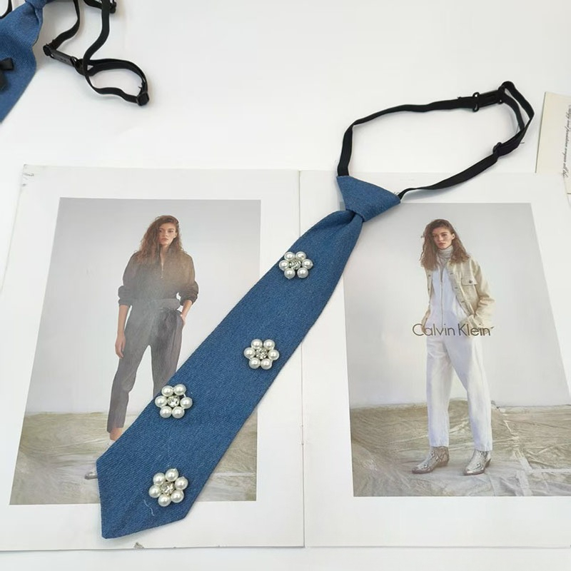 Corbata azul estilo vaquero, c - Men Accessories Neck Chain reseña y precio