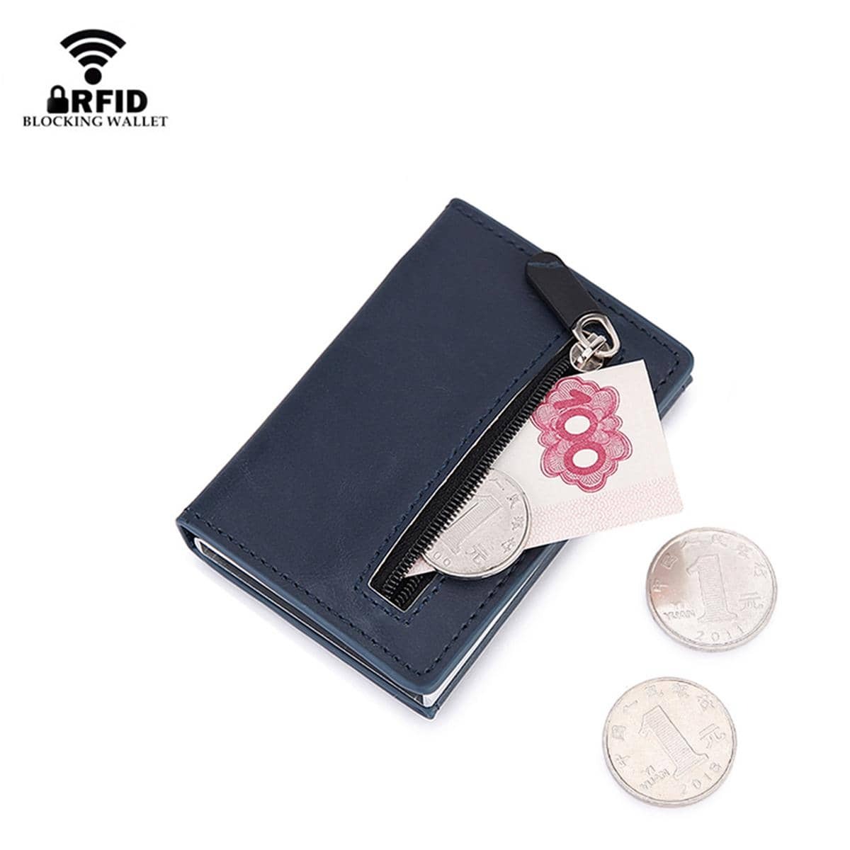 Cartera con Bloqueo RFID, Tarj - Coin Holder Men reseña y precio