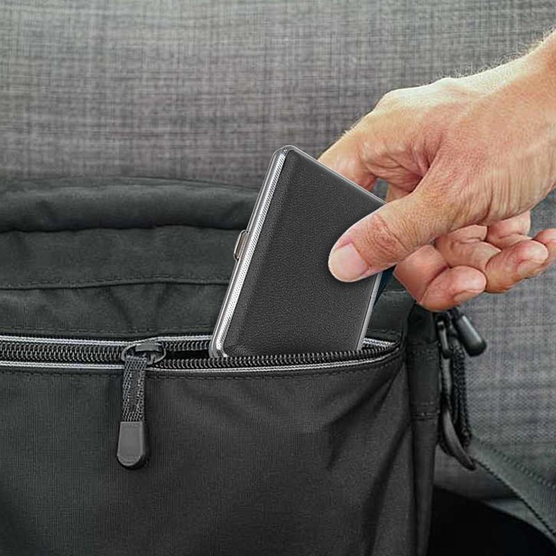 Caja compacta de cuero PU para - Men Accessories Gadgets reseña y precio