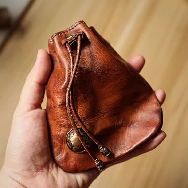 Cartera de cuero genuino de es - Coin Holder Men reseña y precio