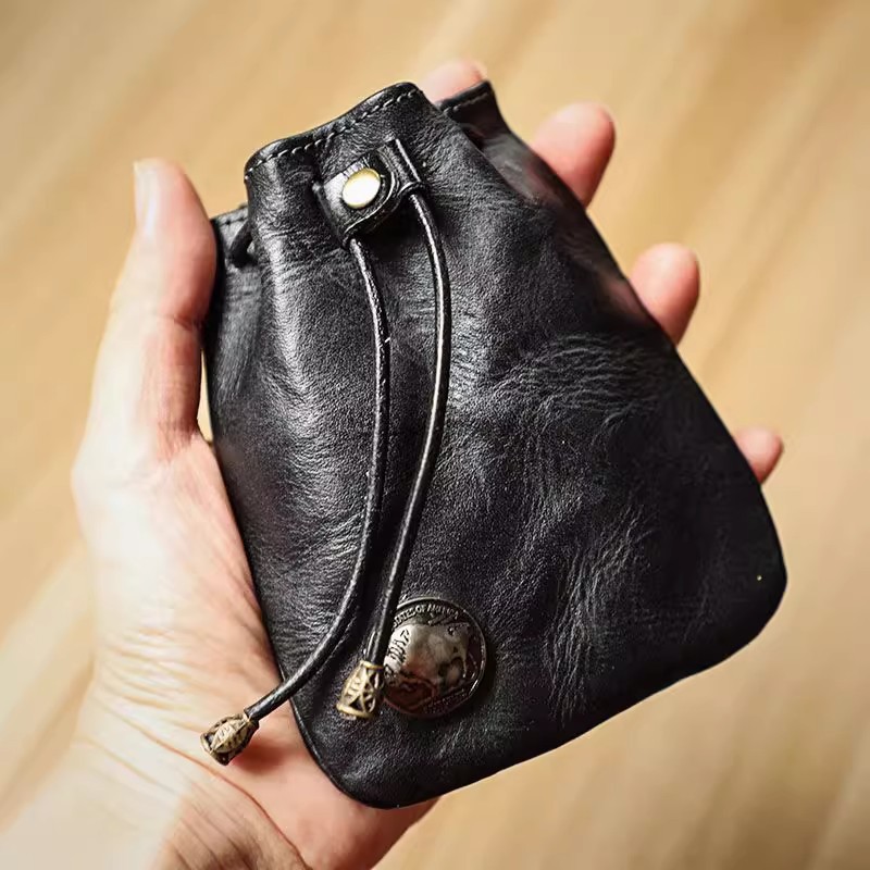Cartera de cuero genuino de es - Coin Holder Men reseña y precio