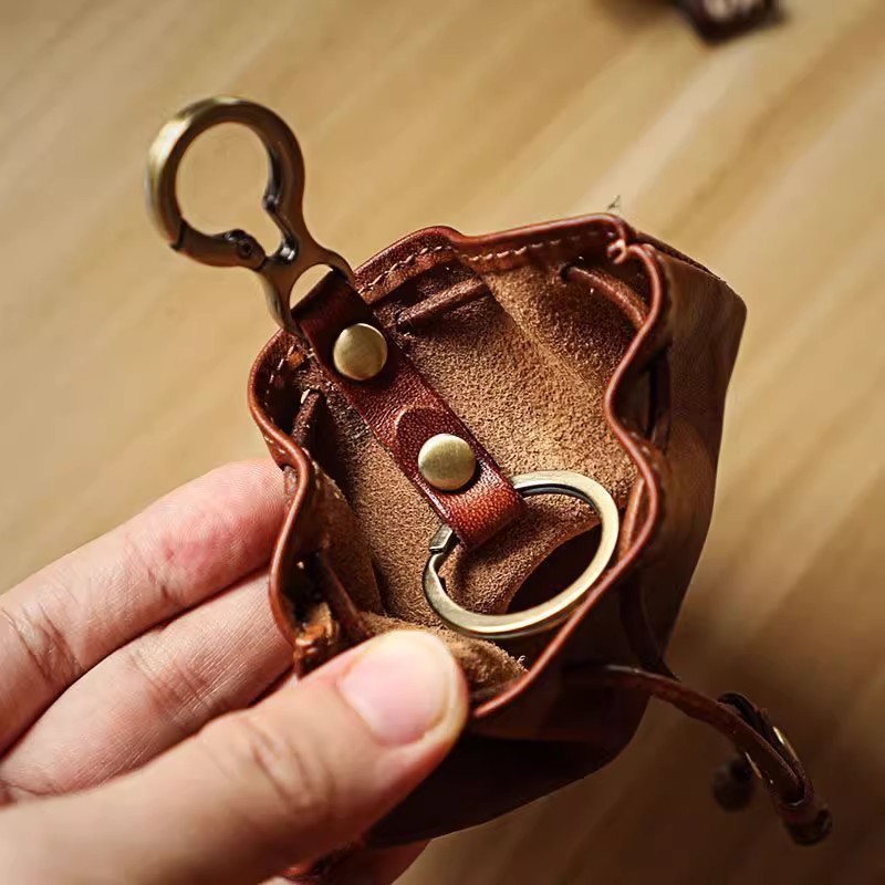 Cartera de cuero genuino de es - Coin Holder Men reseña y precio