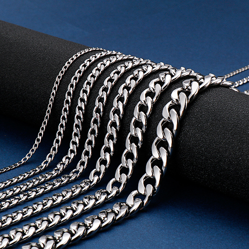 Collar de cadena cubana plana  - Men Accessories Neck Chain reseña y precio