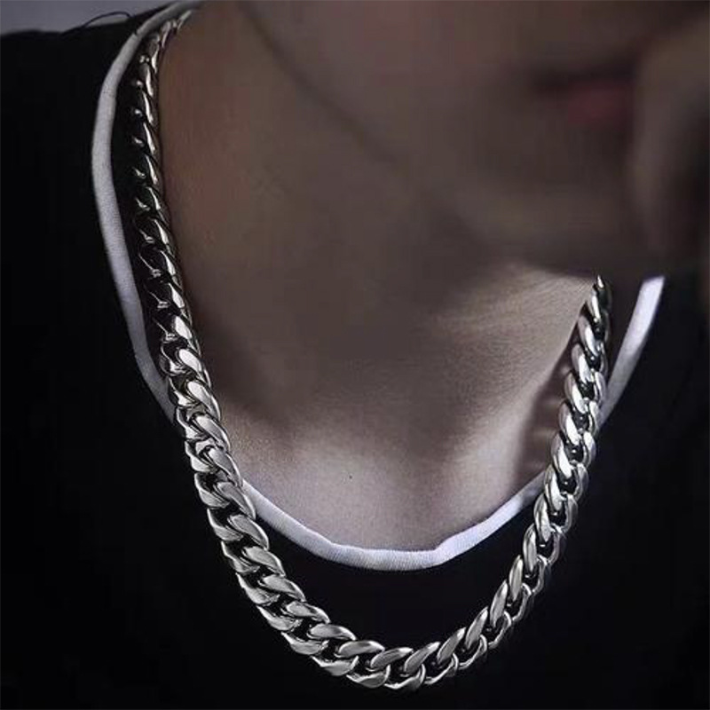 Collar de cadena cubana plana  - Men Accessories Neck Chain reseña y precio