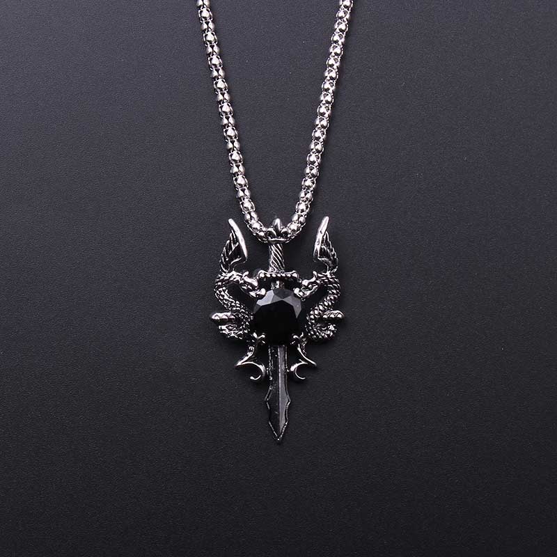 Collar con Cruz de Doble Dragó - Men Accessories Necklace reseña y precio