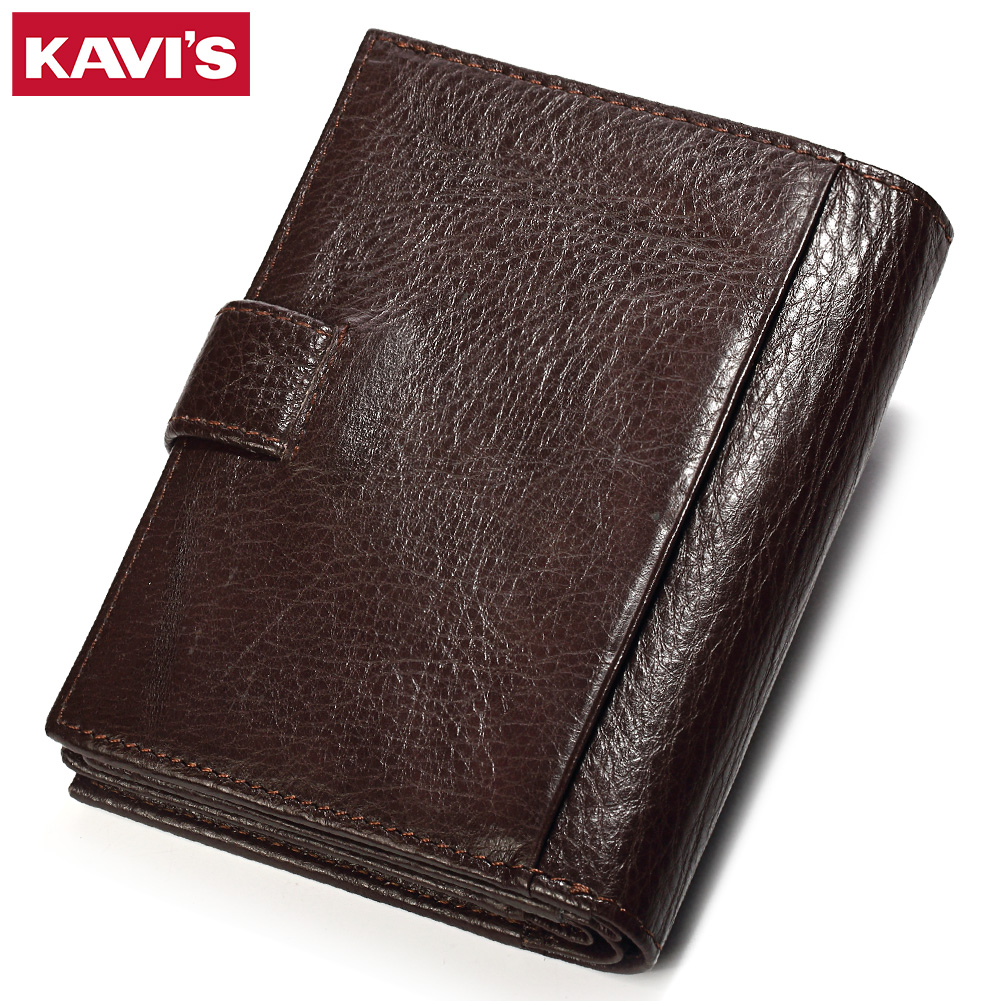 KAVIS-cartera de cuero genuino - Coin Holder Men reseña y precio